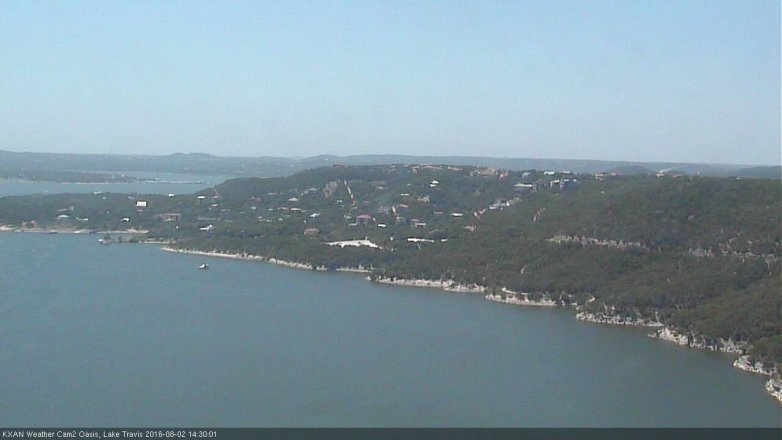Lake Travis webcam, August 2, 2016 1:50 PM CT