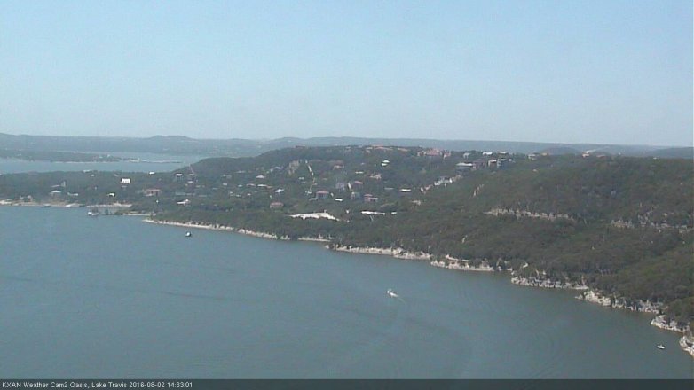 Lake Travis webcam, August 2, 2016 2:00 PM CT
