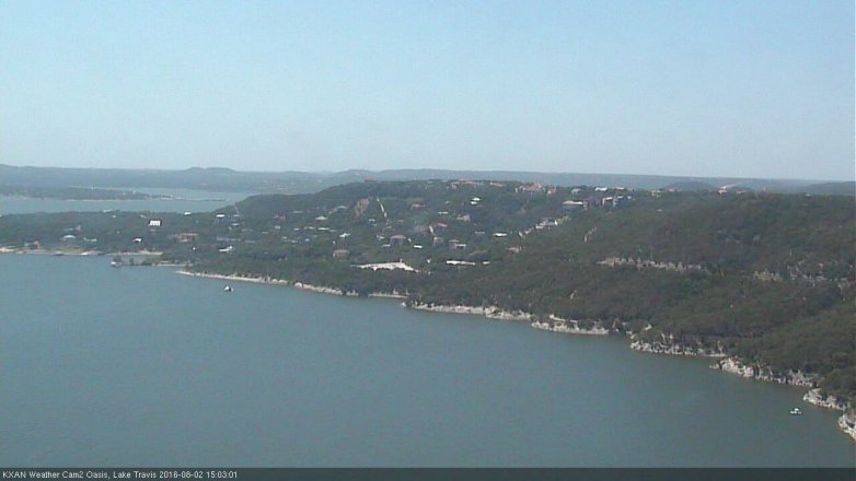 Lake Travis webcam, August 2, 2016 2:20 PM CT
