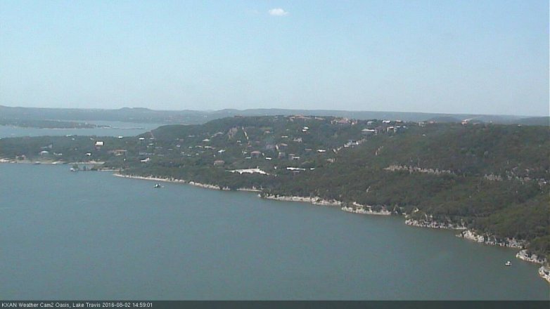 Lake Travis webcam, August 2, 2016 2:25 PM CT