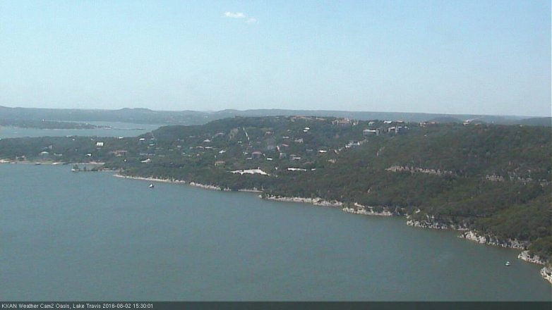 Lake Travis webcam, August 2, 2016 3:00 PM CT