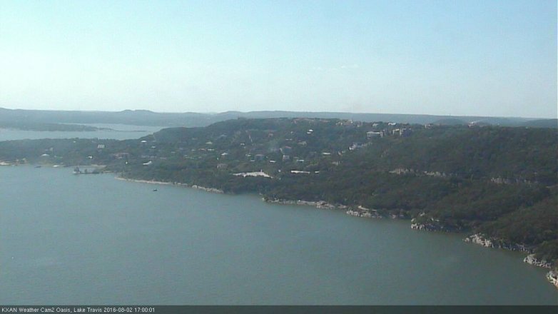 Lake Travis webcam, August 2, 2016 4:10 PM CT