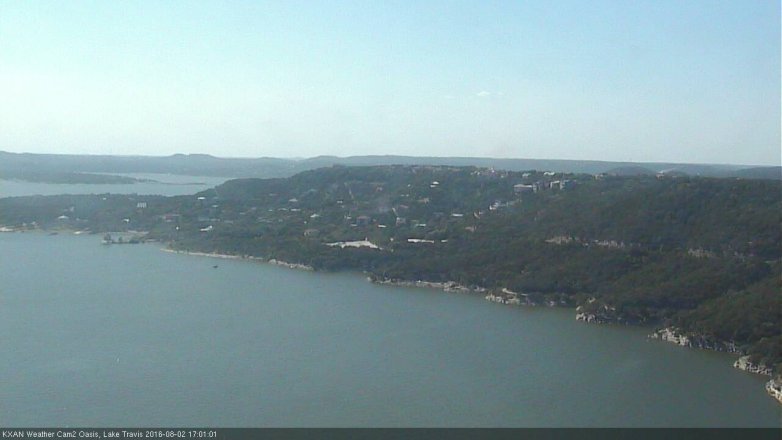 Lake Travis webcam, August 2, 2016 4:25 PM CT