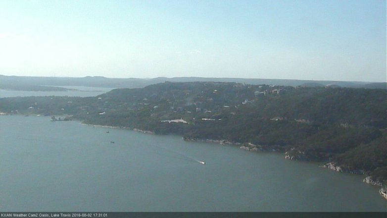 Lake Travis webcam, August 2, 2016 4:40 PM CT