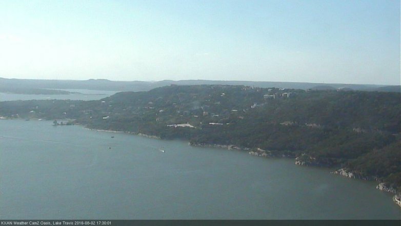 Lake Travis webcam, August 2, 2016 5:00 PM CT