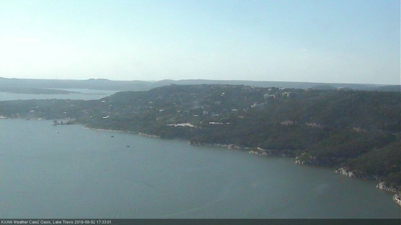 Lake Travis webcam, August 2, 2016 5:05 PM CT