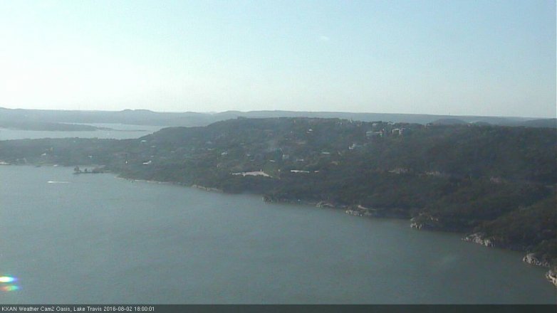 Lake Travis webcam, August 2, 2016 5:15 PM CT