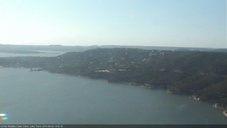 Lake Travis webcam, August 2, 2016 5:20 PM CT
