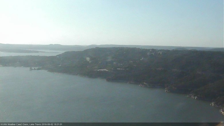 Lake Travis webcam, August 2, 2016 5:40 PM CT