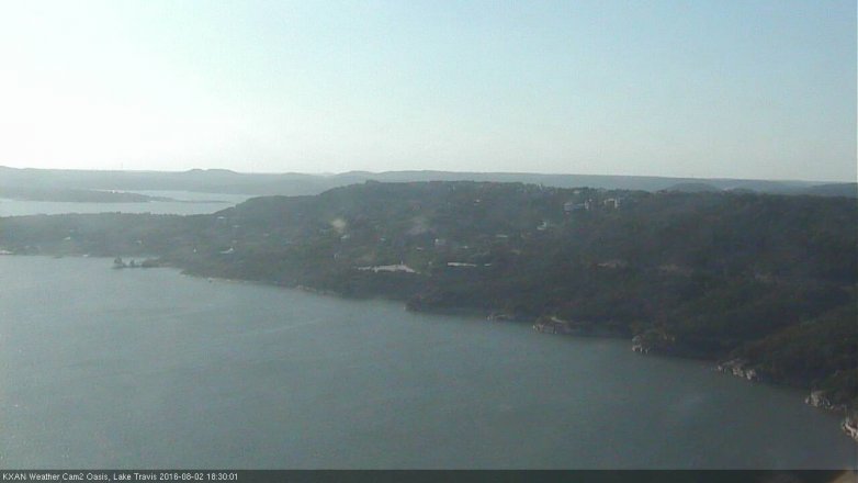 Lake Travis webcam, August 2, 2016 5:45 PM CT