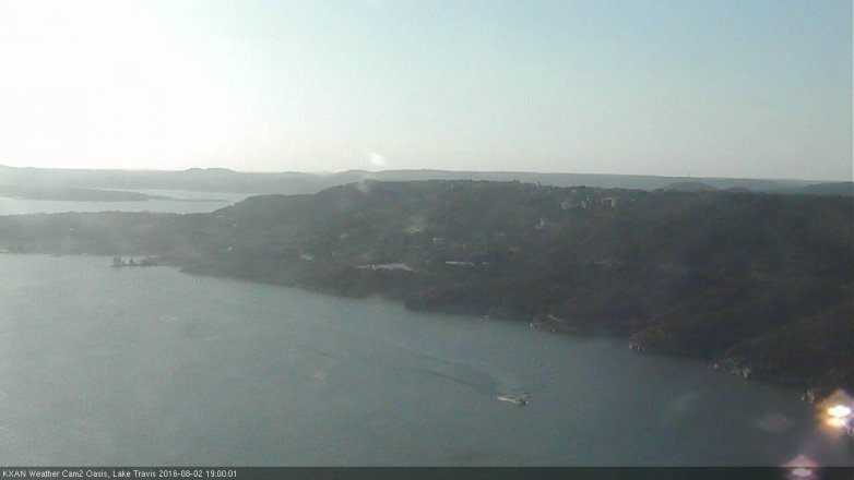 Lake Travis webcam, August 2, 2016 6:05 PM CT
