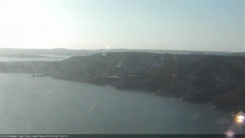 Lake Travis webcam, August 2, 2016 6:20 PM CT
