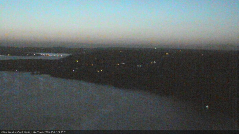 Lake Travis webcam, August 2, 2016 8:10 PM CT