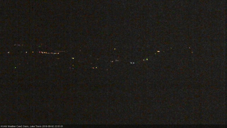 Lake Travis webcam, August 2, 2016 9:25 PM CT