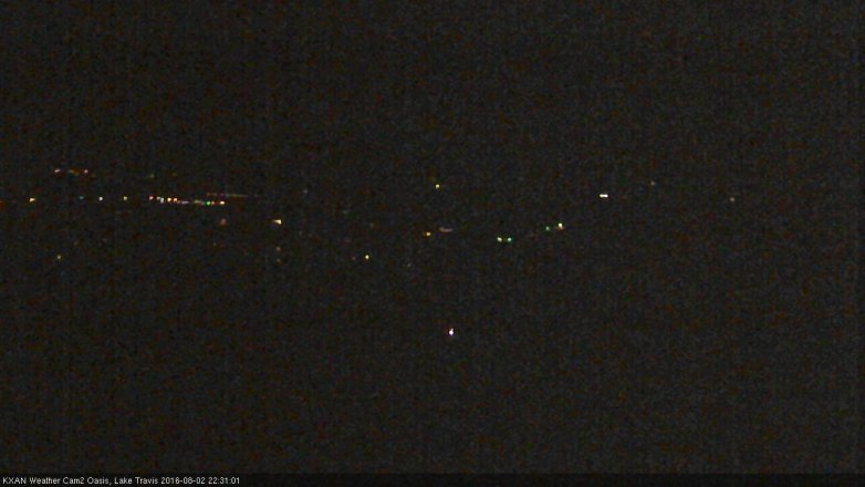 Lake Travis webcam, August 2, 2016 9:55 PM CT
