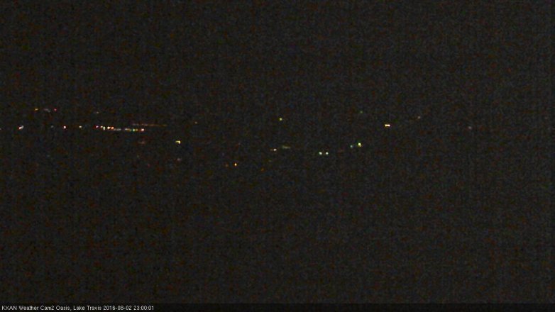 Lake Travis webcam, August 2, 2016 10:20 PM CT