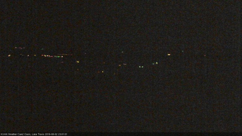 Lake Travis webcam, August 2, 2016 10:30 PM CT
