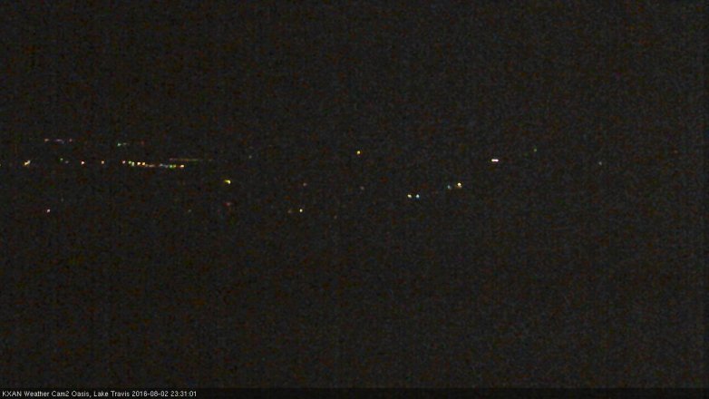 Lake Travis webcam, August 2, 2016 10:40 PM CT