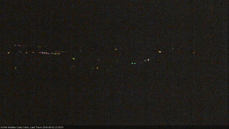 Lake Travis webcam, August 2, 2016 10:55 PM CT