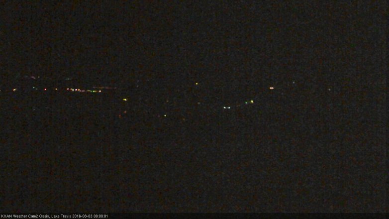 Lake Travis webcam, August 2, 2016 11:05 PM CT