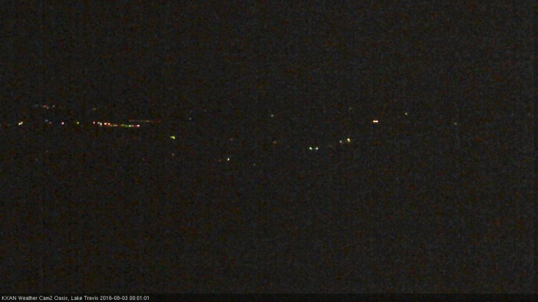 Lake Travis webcam, August 2, 2016 11:15 PM CT