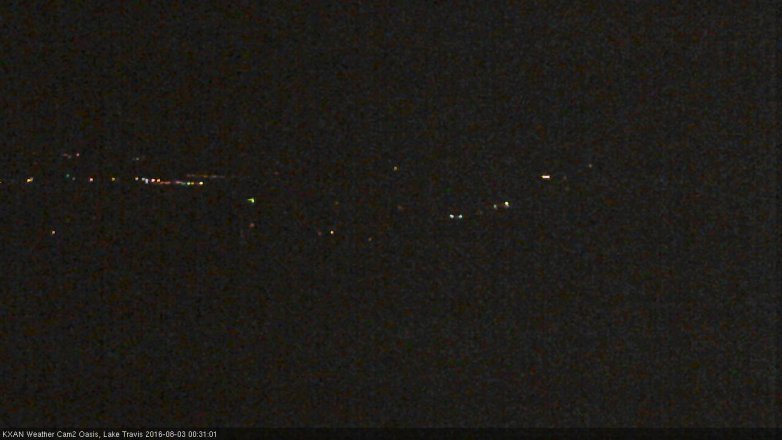 Lake Travis webcam, August 2, 2016 11:45 PM CT