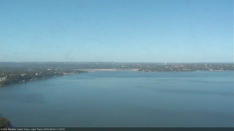 Lake Travis webcam, August 3, 2016 10:20 AM CT