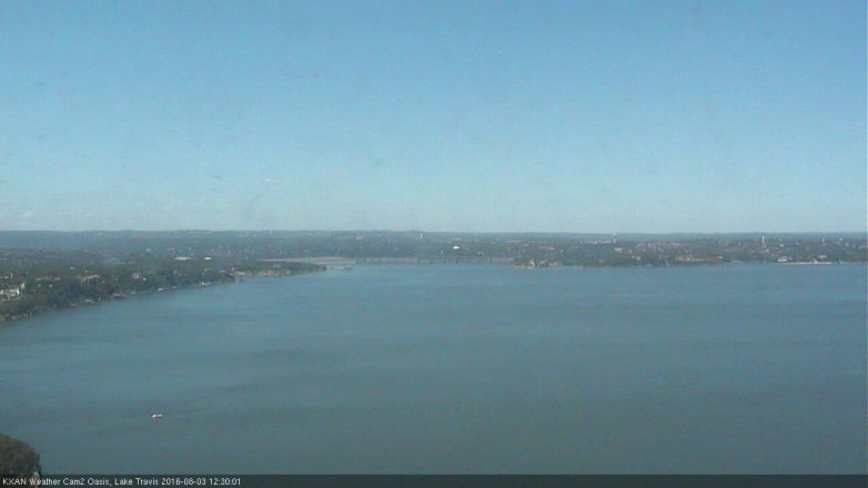 Lake Travis webcam, August 3, 2016 11:40 AM CT