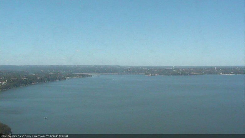 Lake Travis webcam, August 3, 2016 11:55 AM CT
