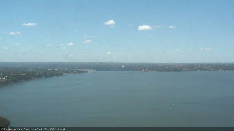 Lake Travis webcam, August 3, 2016 12:45 PM CT