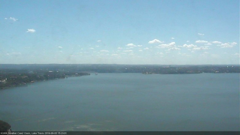 Lake Travis webcam, August 3, 2016 3:00 PM CT
