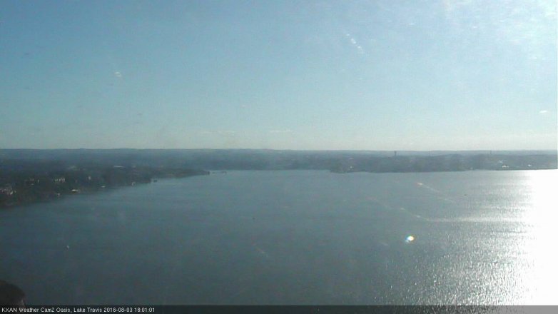 Lake Travis webcam, August 3, 2016 5:25 PM CT