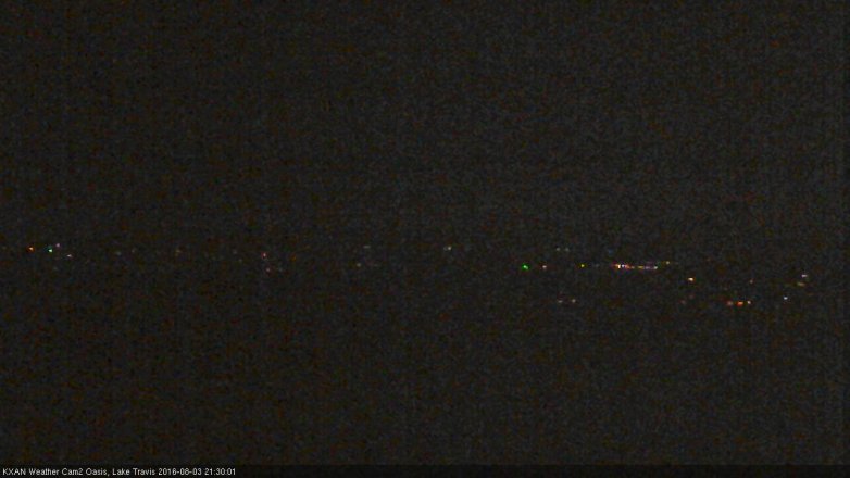 Lake Travis webcam, August 3, 2016 8:45 PM CT
