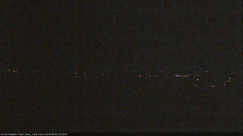 Lake Travis webcam, August 3, 2016 9:15 PM CT