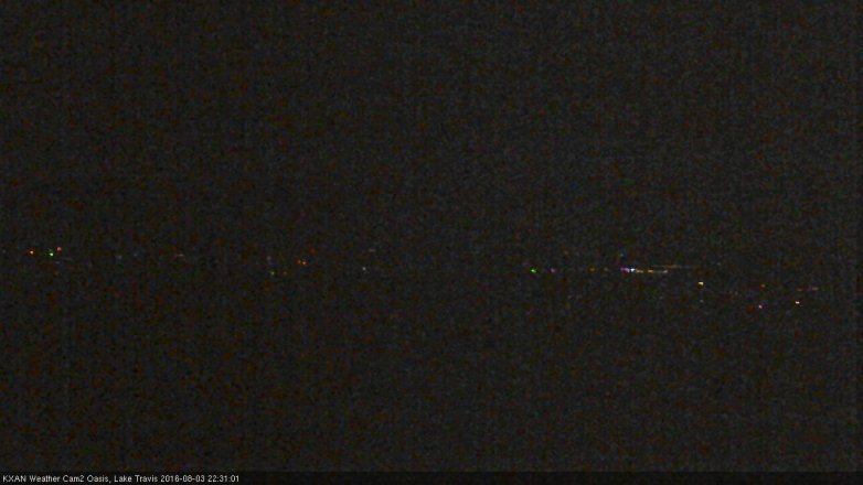 Lake Travis webcam, August 3, 2016 9:40 PM CT