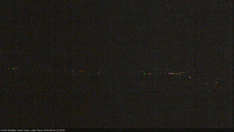 Lake Travis webcam, August 3, 2016 9:55 PM CT