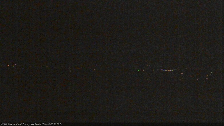 Lake Travis webcam, August 3, 2016 10:05 PM CT
