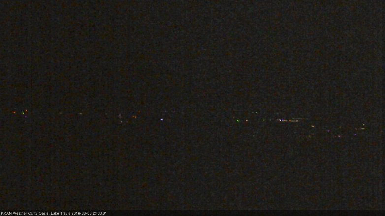 Lake Travis webcam, August 3, 2016 10:15 PM CT