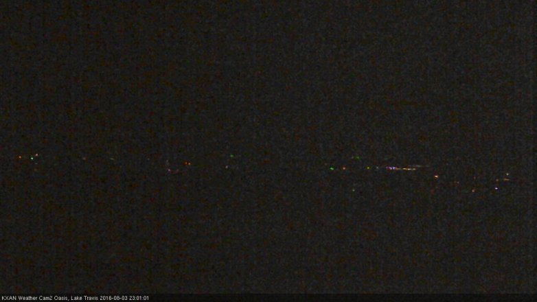 Lake Travis webcam, August 3, 2016 10:20 PM CT
