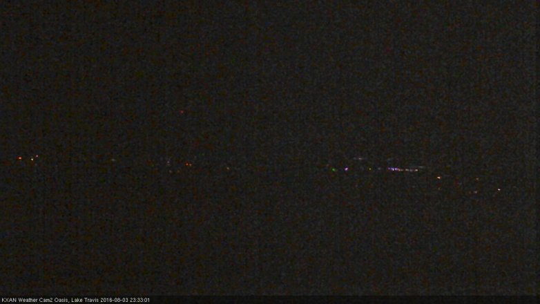 Lake Travis webcam, August 3, 2016 11:00 PM CT