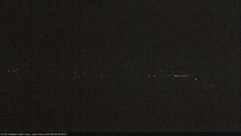 Lake Travis webcam, August 3, 2016 11:05 PM CT