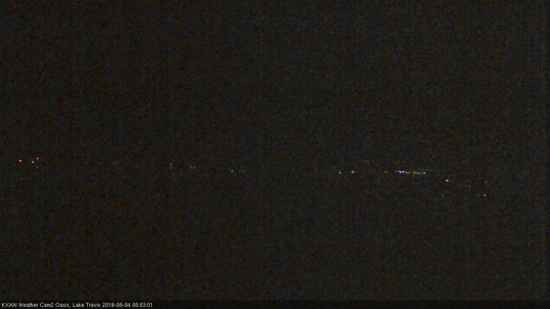 Lake Travis webcam, August 3, 2016 11:10 PM CT