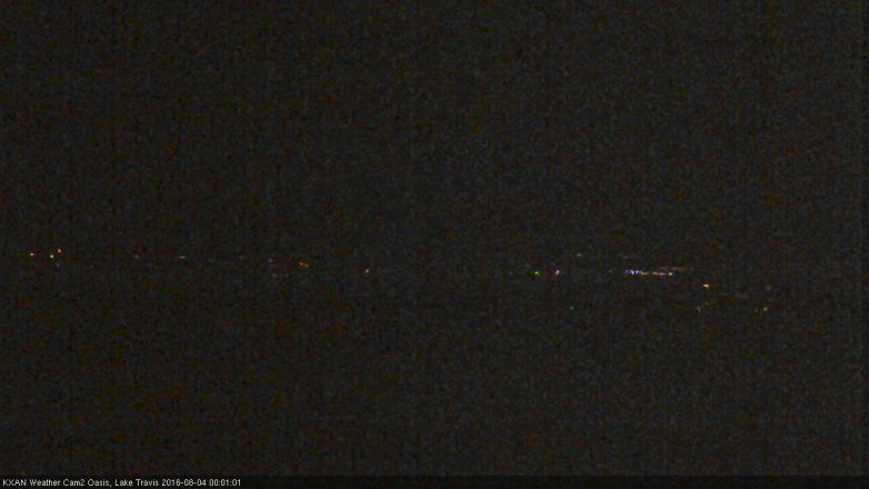 Lake Travis webcam, August 3, 2016 11:20 PM CT