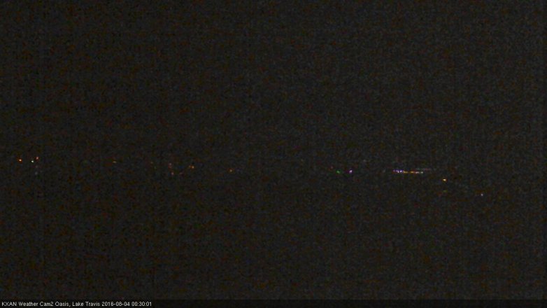 Lake Travis webcam, August 3, 2016 11:50 PM CT