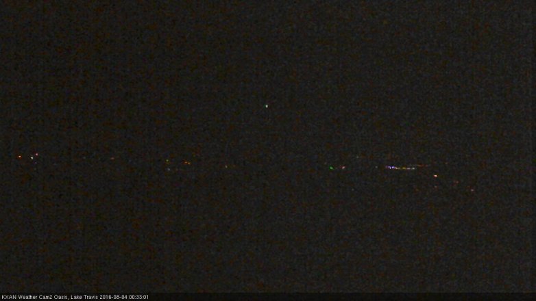 Lake Travis webcam, August 3, 2016 11:55 PM CT