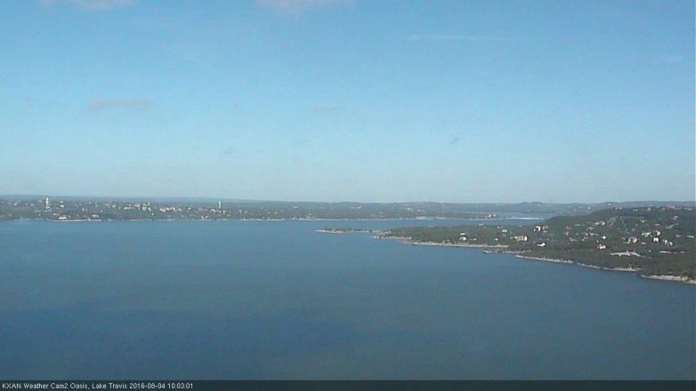 Lake Travis webcam, August 4, 2016 9:35 AM CT