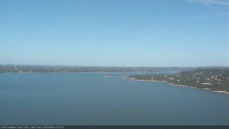 Lake Travis webcam, August 4, 2016 11:00 AM CT