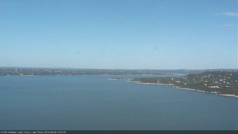 Lake Travis webcam, August 4, 2016 11:05 AM CT