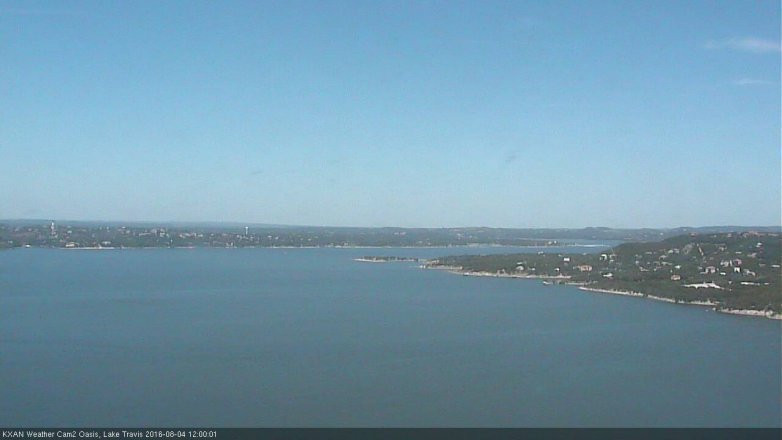 Lake Travis webcam, August 4, 2016 11:15 AM CT