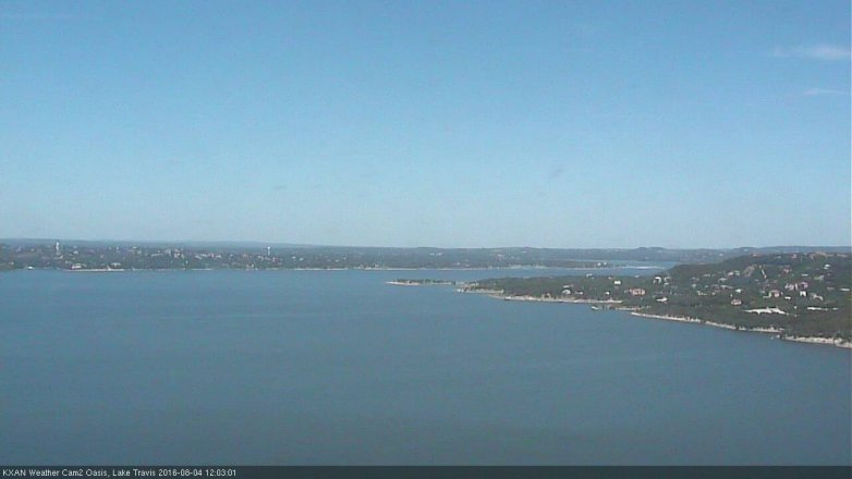 Lake Travis webcam, August 4, 2016 11:25 AM CT